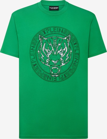 Maglietta 'Tiger' di Plein Sport in verde: frontale