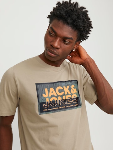 JACK & JONES Koszulka 'LOGAN' w kolorze beżowy