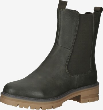 JANA Chelsea boots in Groen: voorkant