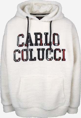 Carlo Colucci Sweatshirt in Wit: voorkant