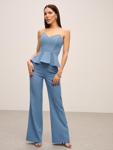 ORIMEI by Victoria Swarovski Flared Παντελόνι με τσάκιση σε μπλε