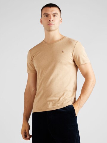 Coupe regular T-Shirt Polo Ralph Lauren en beige : devant