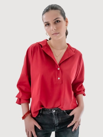 WEARABLE STORIES Shirt 'Lucie' in Red: front