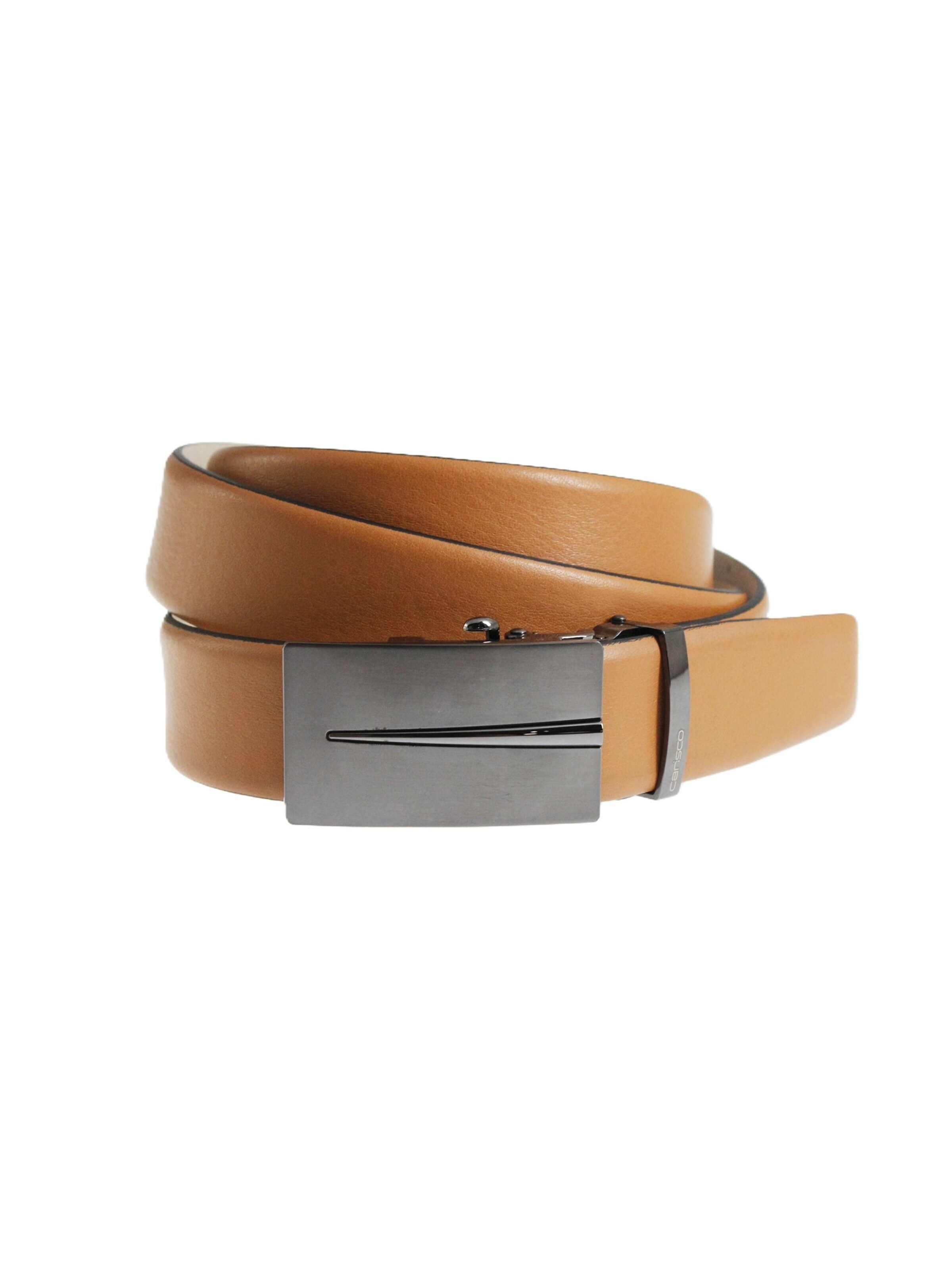 carisco Belt 'Business Automatikgürtel gunmetal' in Brown: front