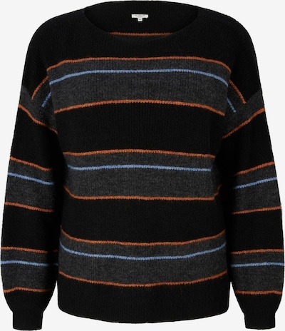 Megztinis iš Tom Tailor Women +, spalva – mėlyna / ruda (konjako) / tamsiai pilka / juoda, Prekių apžvalga