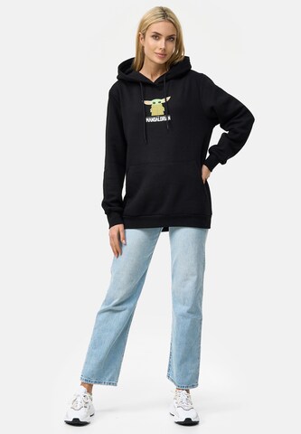 Recovered Kapuzenpullover 'Star Wars The Mandalorian Baby Yoda' in Schwarz