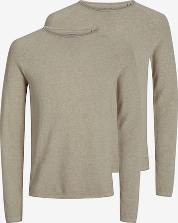 JACK & JONES Sweater 'Hill' in Beige: front