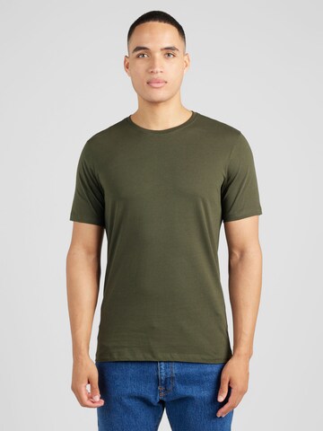 KnowledgeCotton Apparel Shirt in Groen: voorkant