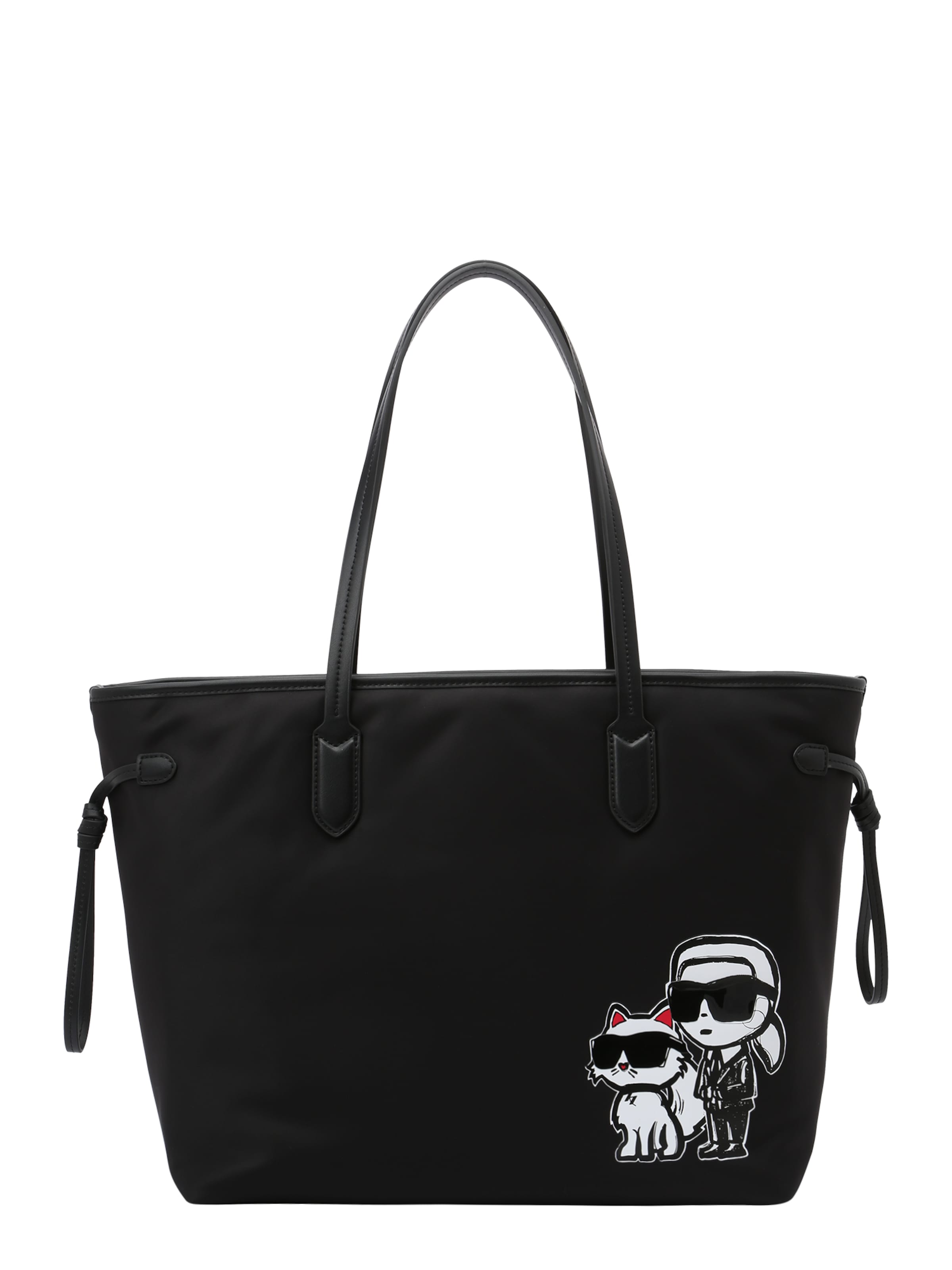 Plase de cumpărături 'Ikon' de la Karl Lagerfeld pe negru: față