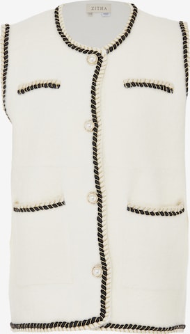 ZITHA Gebreid vest in Beige: voorkant