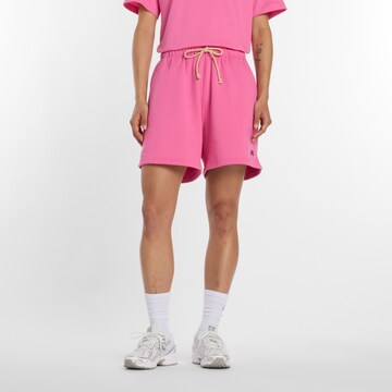 new balance - regular Pantalón deportivo 'Athletics' en rosa: frente