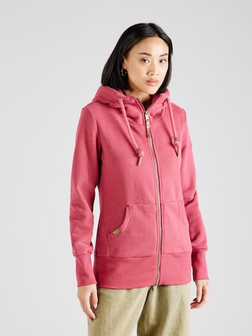 Ragwear Zip-Up Hoodie 'NESKA' in Pink: front