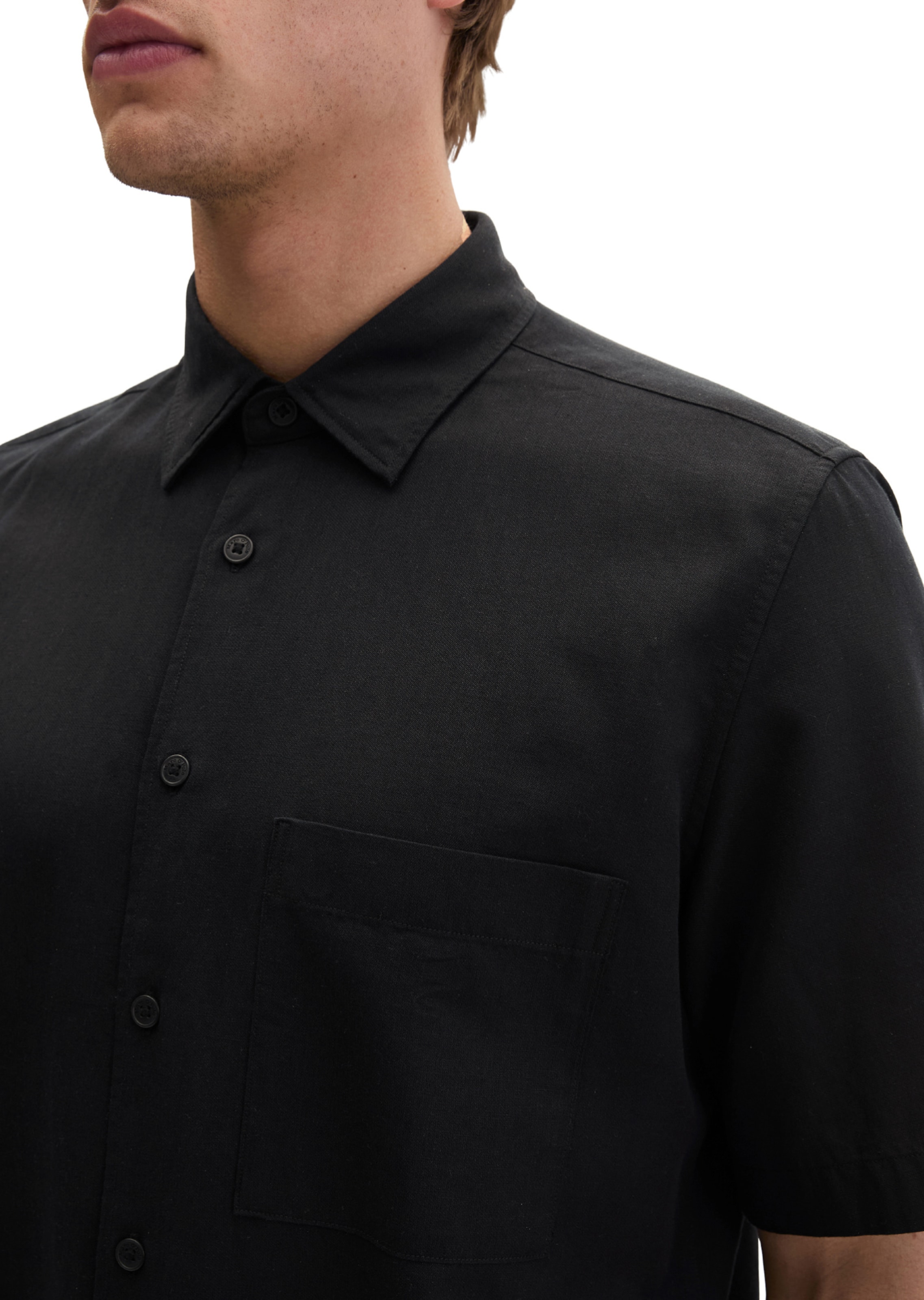 Marc O'Polo Regular Fit Hemd in Schwarz
