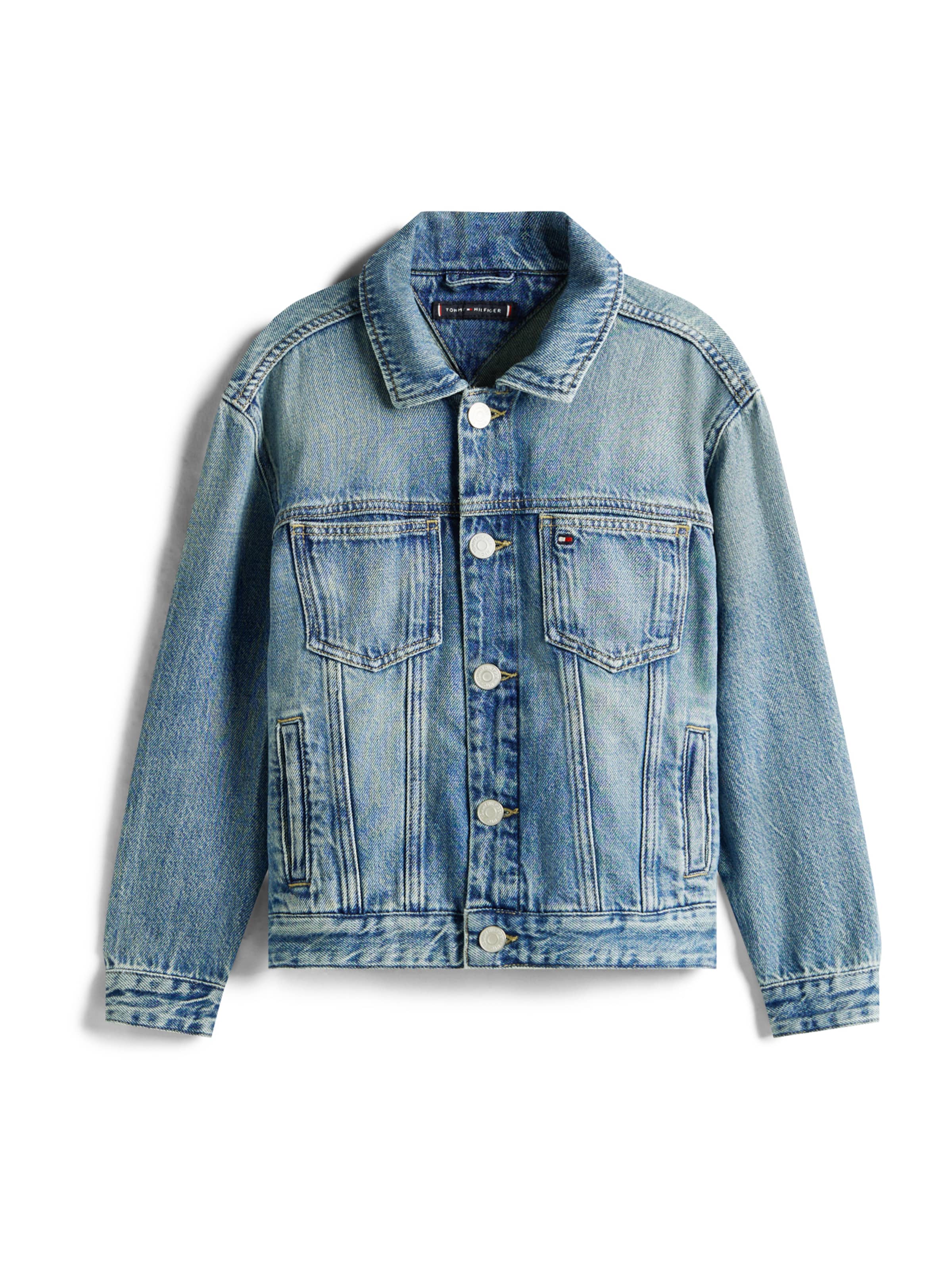 TOMMY HILFIGER Φθινοπωρινό και ανοιξιάτικο μπουφάν σε μπλε: μπροστά