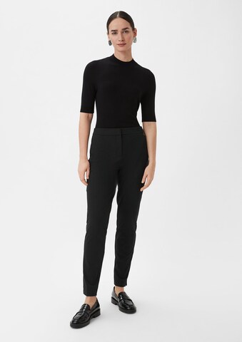 COMMA Slimfit Chinohose in Schwarz