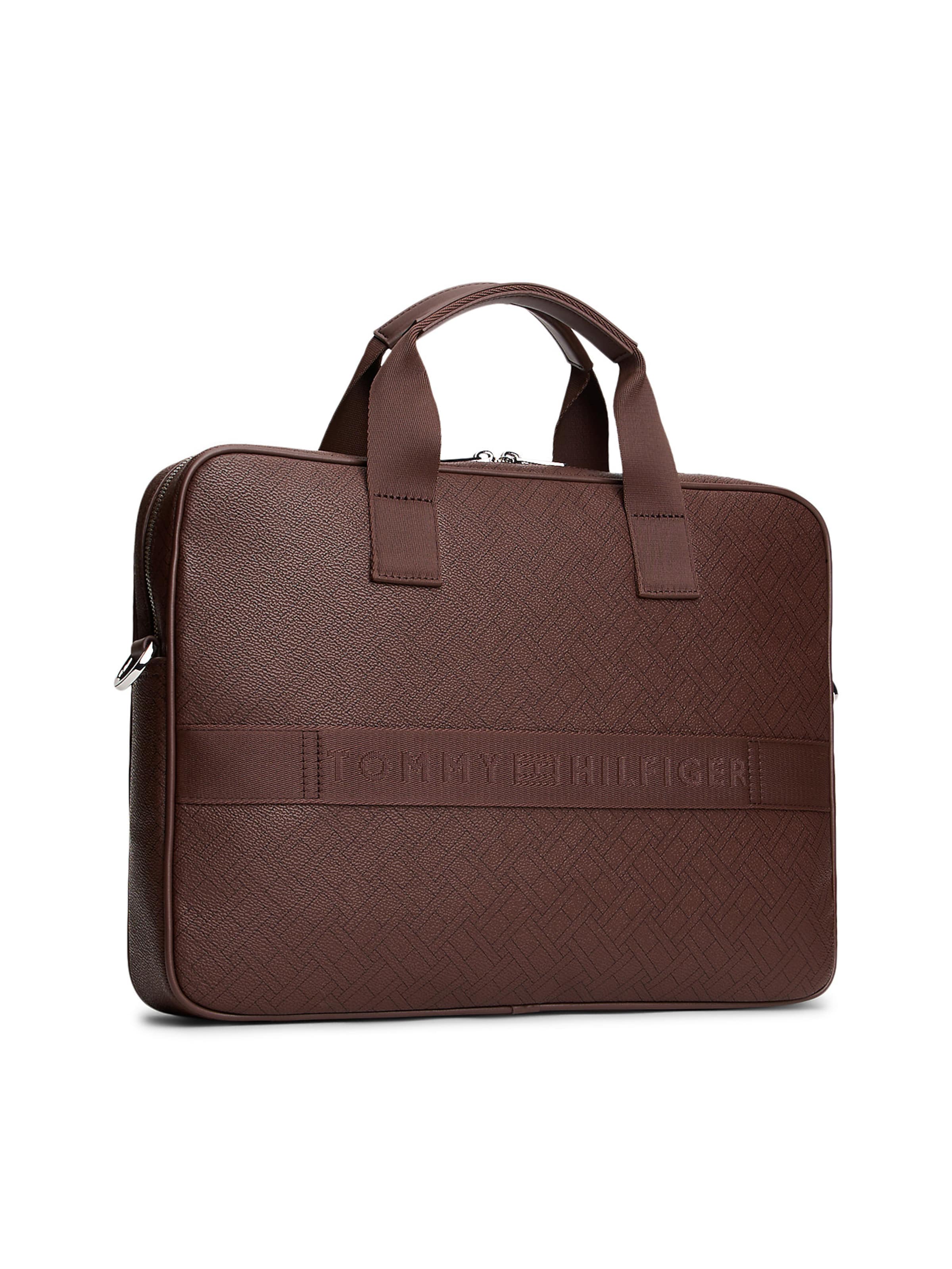 TOMMY HILFIGER Laptoptasche in Braun