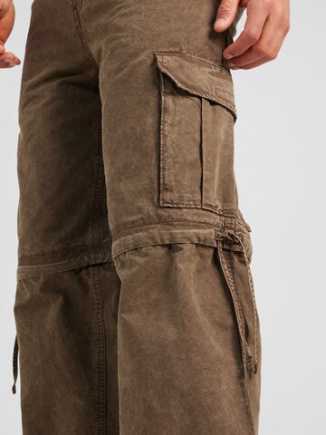 WEEKDAY Loose fit Cargo trousers 'Yuri' in Brown