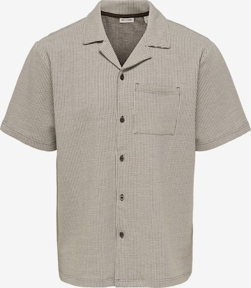 Coupe regular Chemise 'ONSKian' Only & Sons en marron : devant
