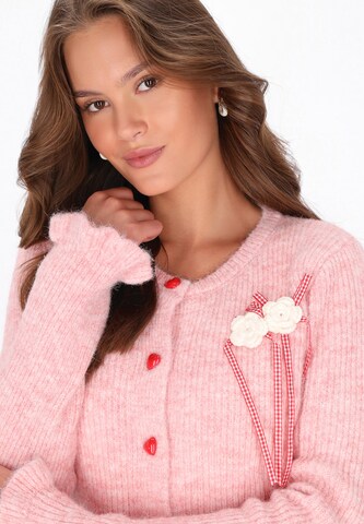 MYMO Knit cardigan in Pink