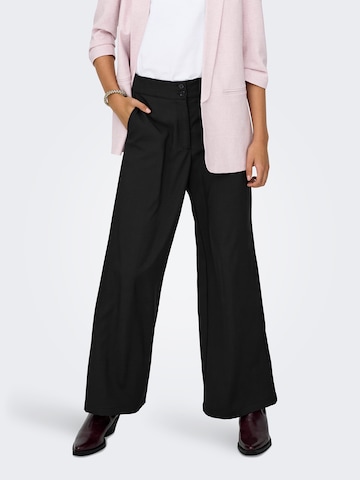 JDY Wide Leg Hose 'JDYDORA' in Schwarz: Vorderseite