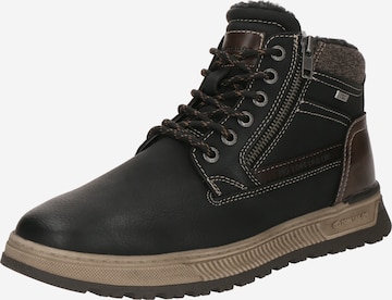 TOM TAILOR Kozačky – černá: přední strana