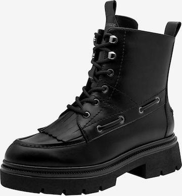 MARCO TOZZI Lace-Up Ankle Boots in Black: front