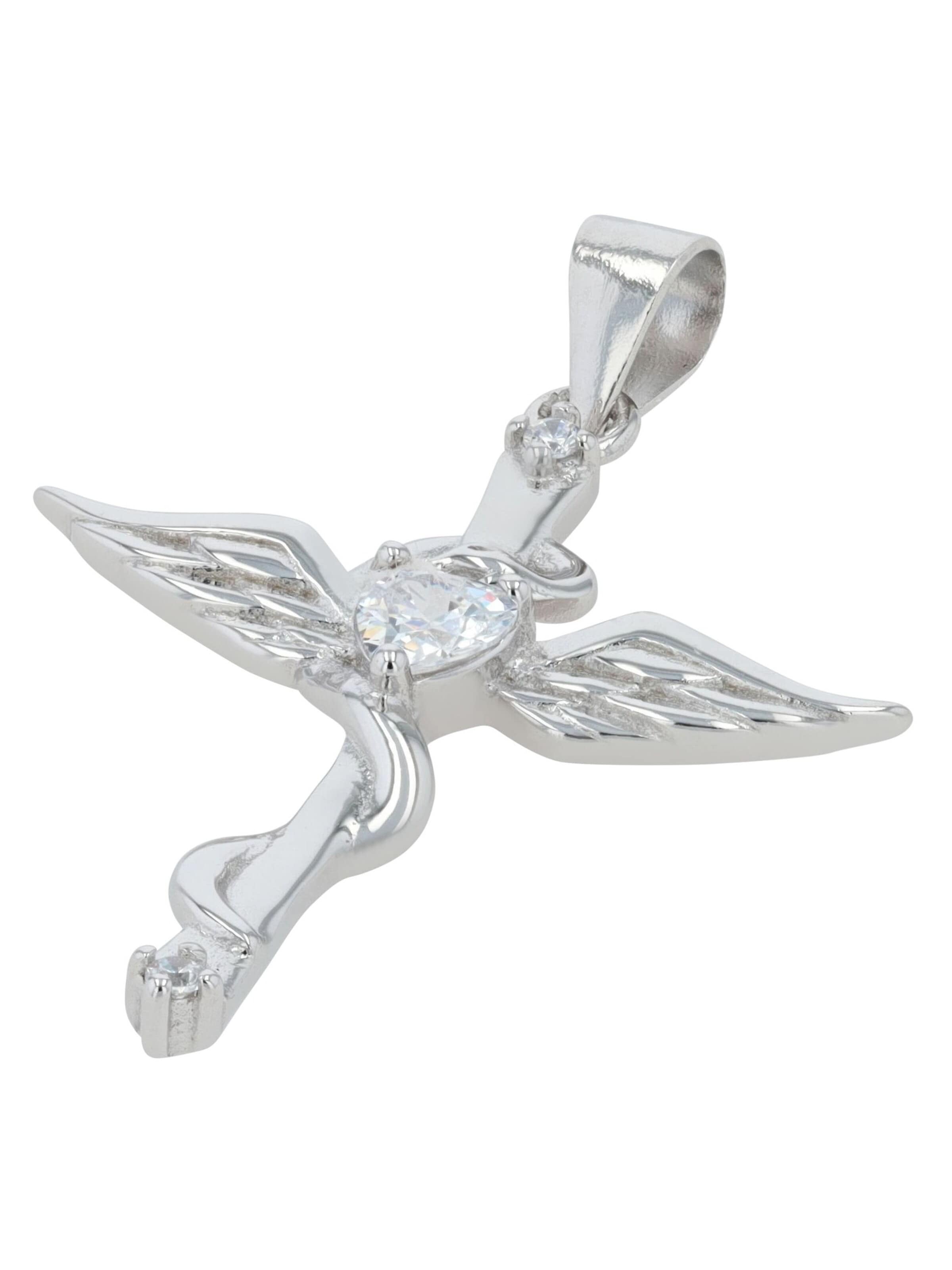 Akzent Pendant '"Colbie" aus 925 Sterlingsilber, rhodiniert, langlebig' in Silver: front