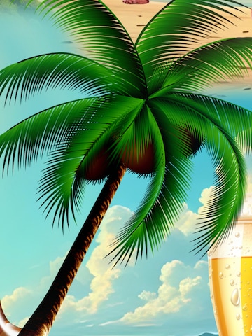 Hawaiihemdshop.de - Regular Fit Camisa 'Hawaiihemd Sunshine Beer' em azul