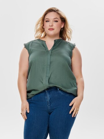 ONLY Carmakoma Blouse 'Mumi' in Groen: voorkant