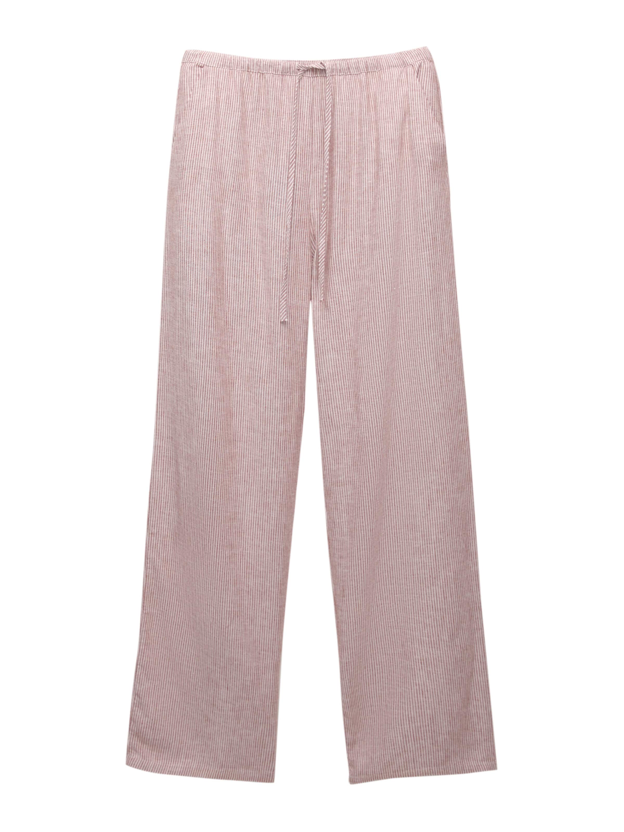 Pull&Bear Hose in burgunder / weiß, Produktansicht