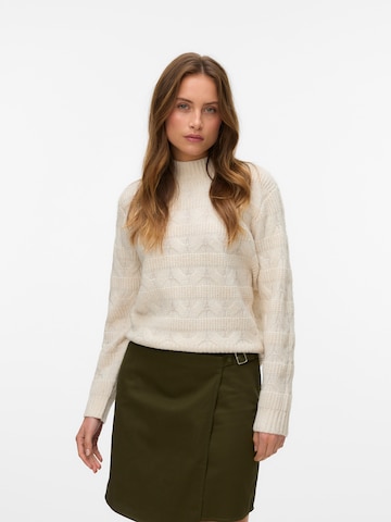 VERO MODA Sweater 'VMVIRG' in Beige: front