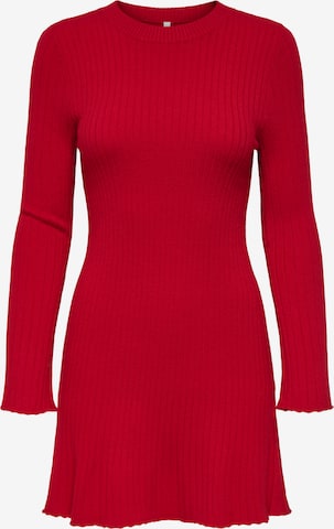 ONLY Трикотажное платье в Красный: спереди