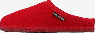 HAFLINGER Hausschuh 'Walktoffel Alaska' in Rot: Vorderseite
