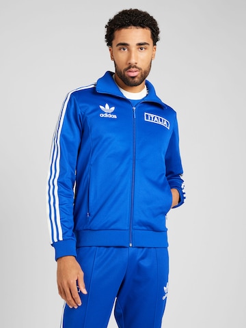 ADIDAS ORIGINALS Zip-Up Hoodie in Blue: front