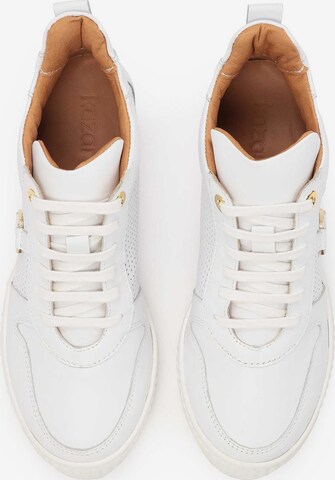 Kazar High-Top Sneakers in White: front