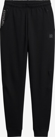 Superdry Tapered Workout Pants 'Code Tech' in Black: front