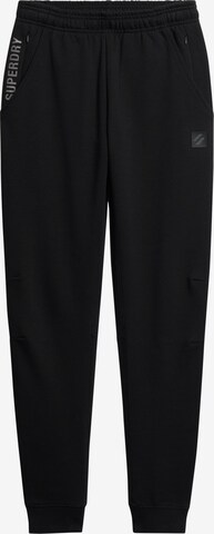 Superdry Tapered Sportbroek 'Code Tech' in Zwart: voorkant