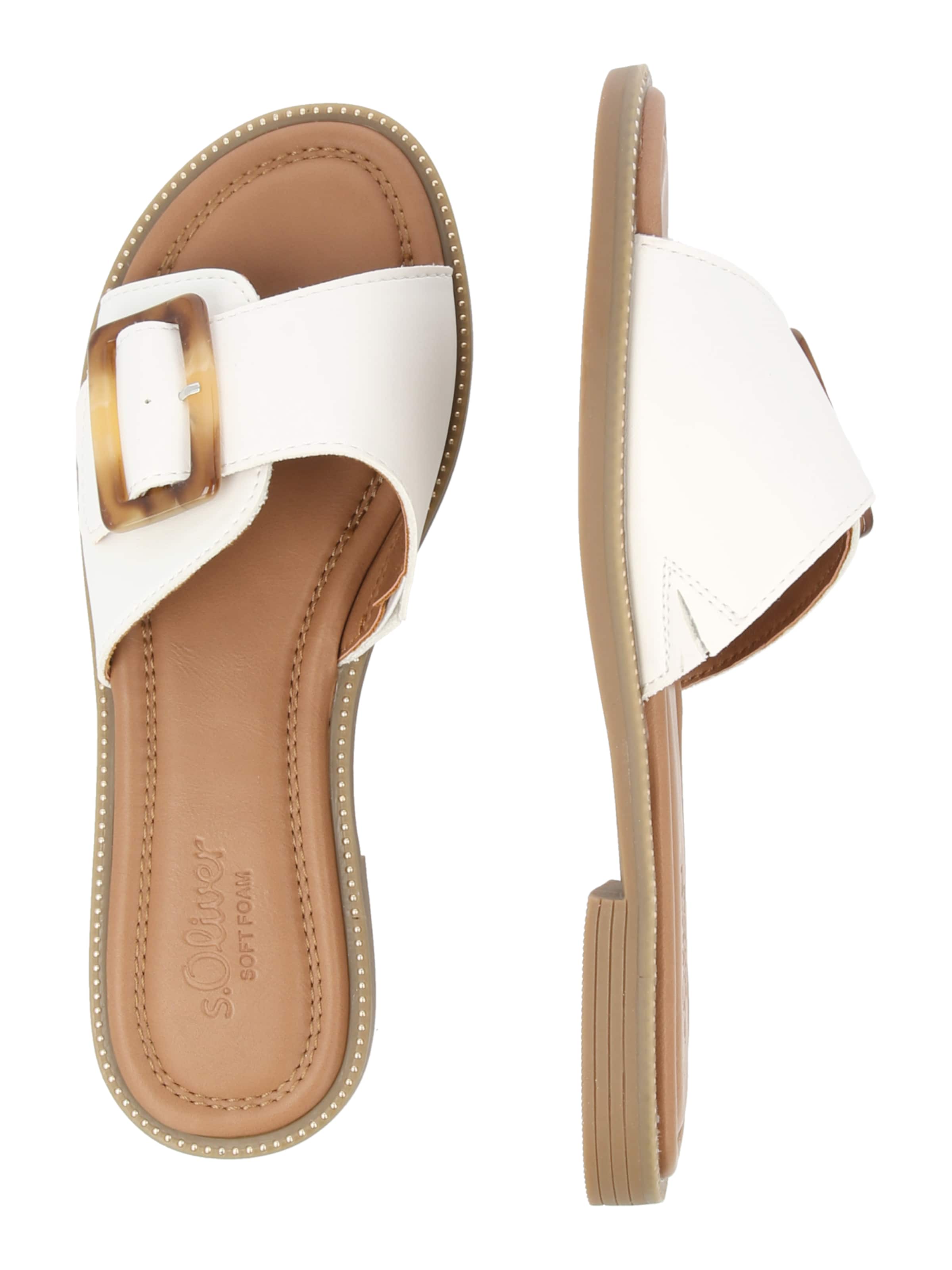 s.Oliver Pantolette in Weiß