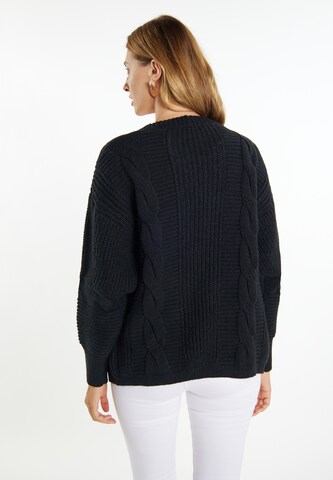 usha WHITE LABEL Knit cardigan 'Vanne' in Black