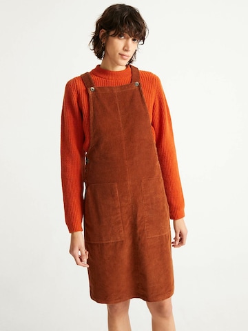 Thinking MU Dress ' Bell Dress ' in Brown: front