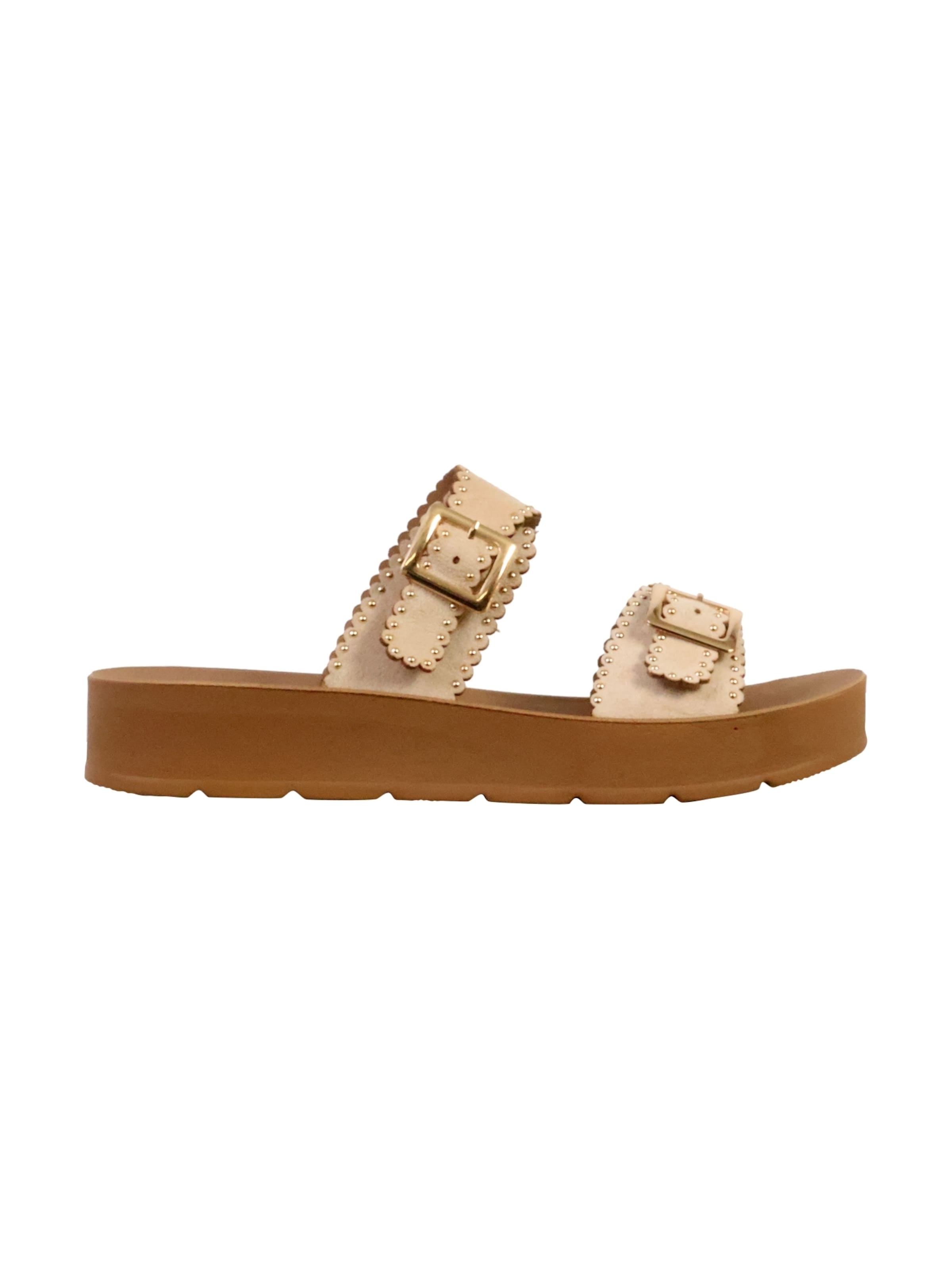 Super Mode Muiltjes in Beige