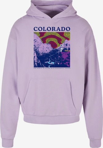 Merchcode Sweatshirt 'Peanuts - Colorado' in Lila: predná strana