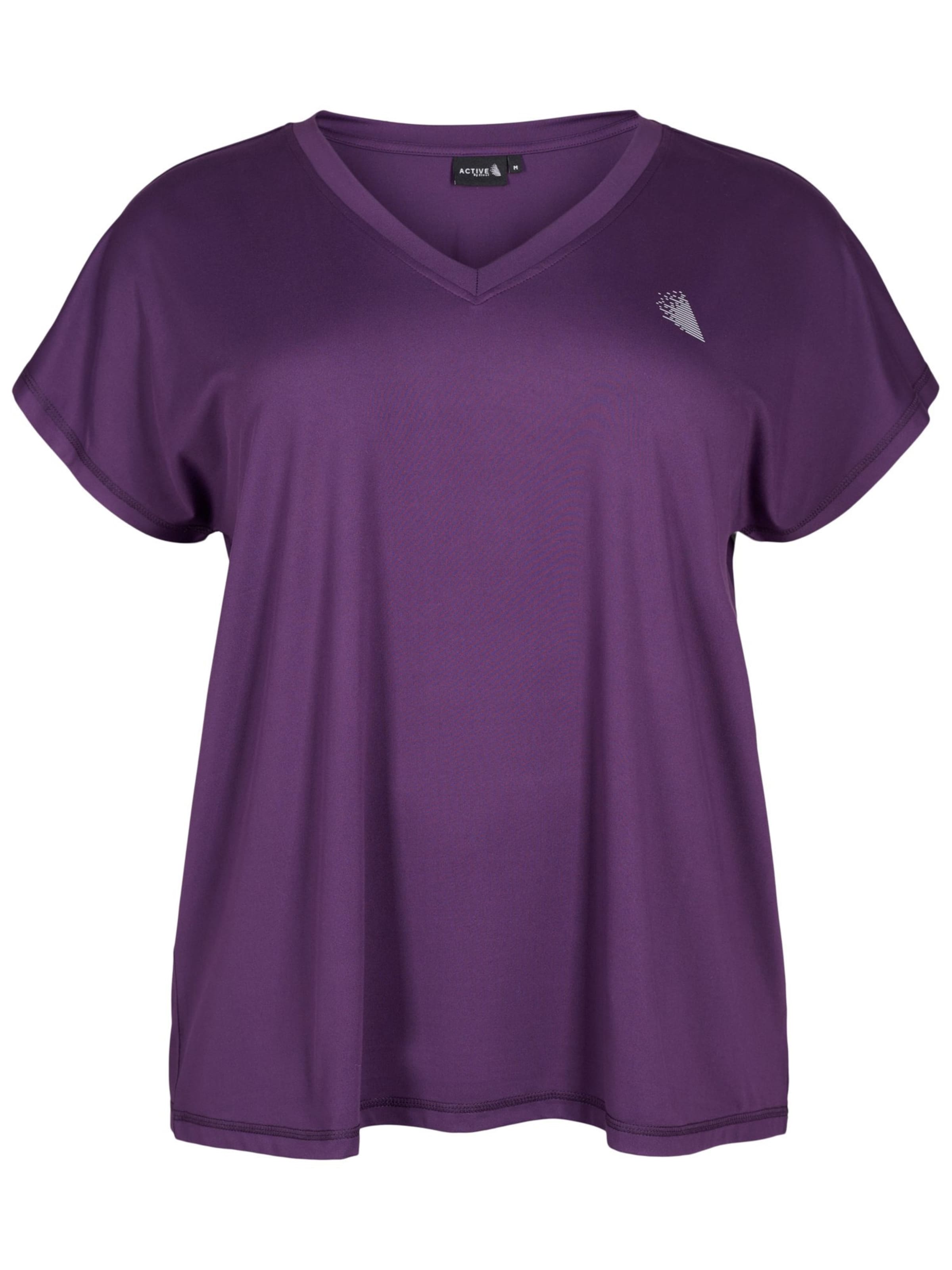 Active by Zizzi Shirt in Purple: front