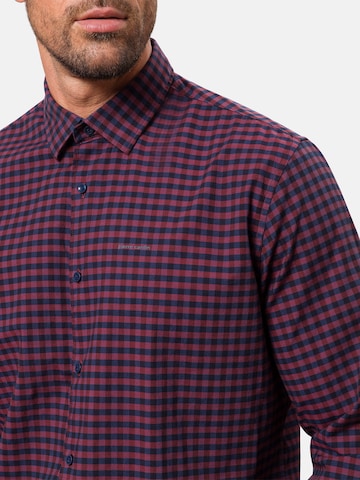 PIERRE CARDIN Regular fit Button Up Shirt in Red