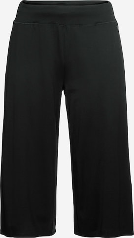 Wide Leg Pantalon de sport SHEEGO en noir : devant