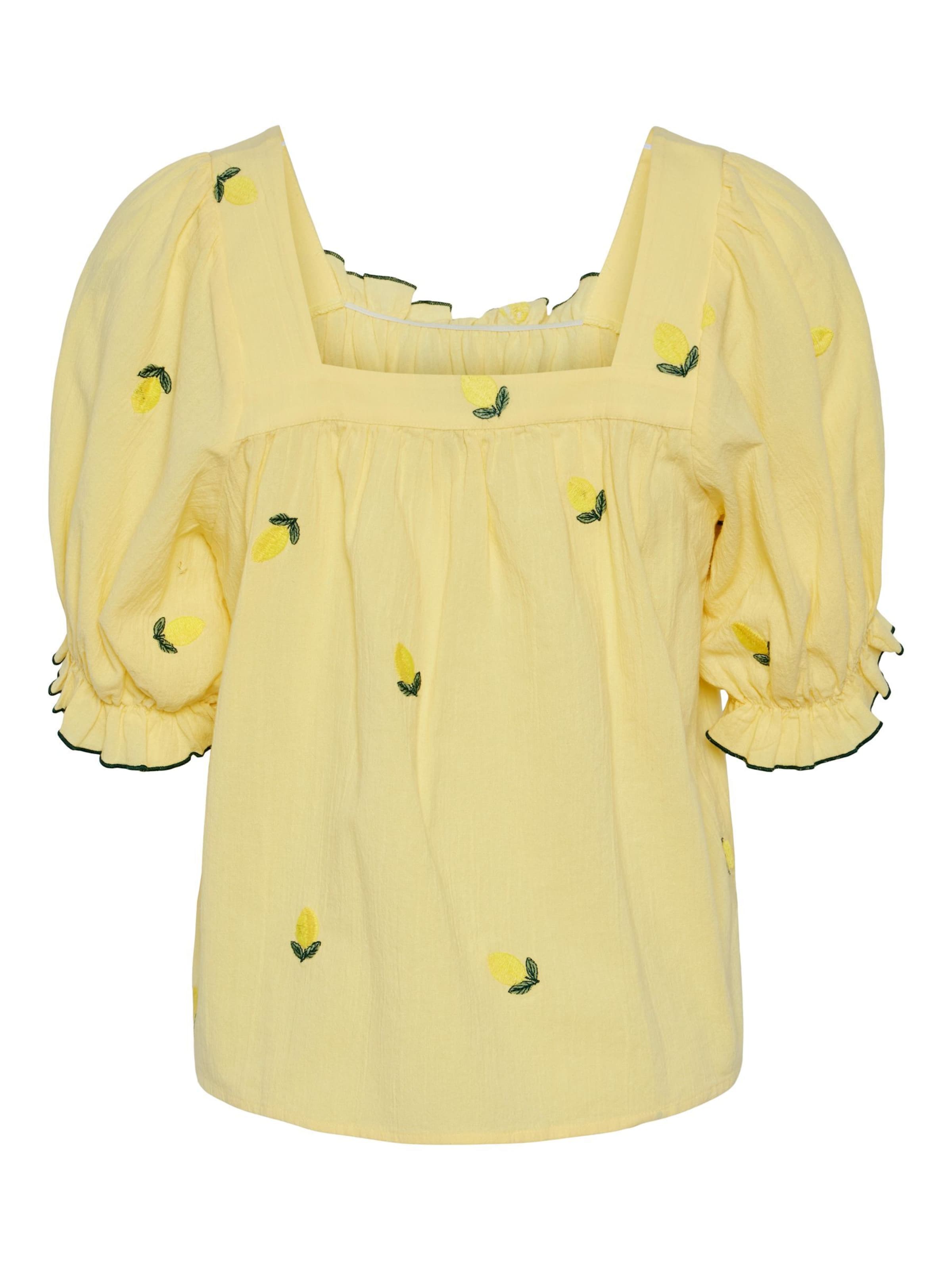 Camicia da donna di PIECES in giallo