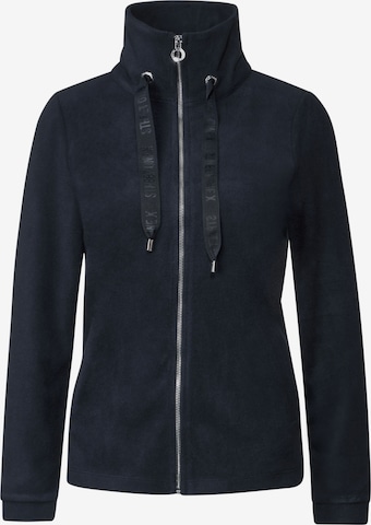 STREET ONE Fleece jas in Blauw: voorkant