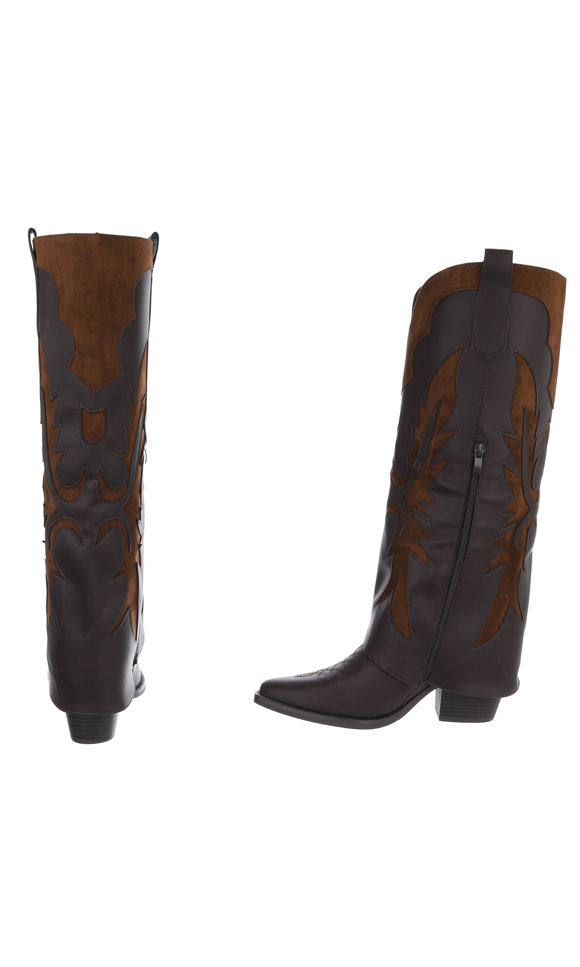 Ital-Design Cowboy Boots in Brown