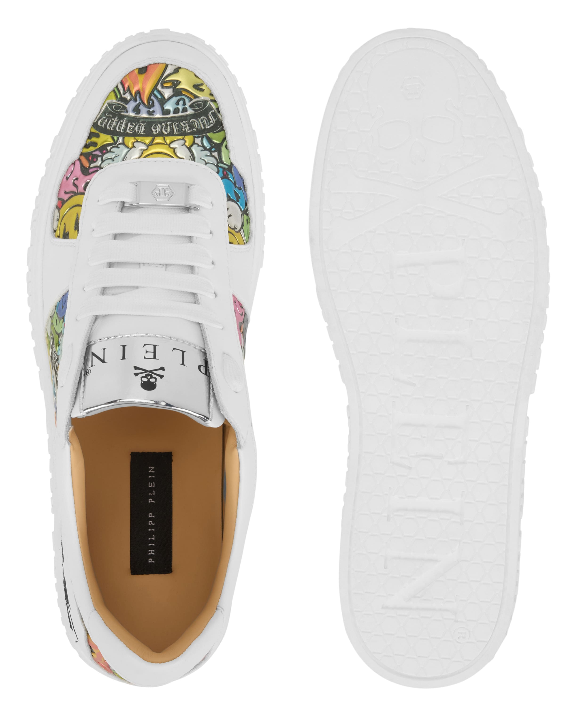Philipp Plein Sneakers laag ' Smile ' in Wit