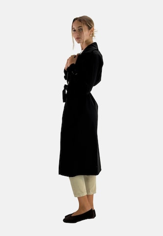 Manteau mi-saison Elara en noir